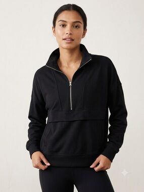 Danskin Black Quarter Zip Hoodie Size Large - NWOT